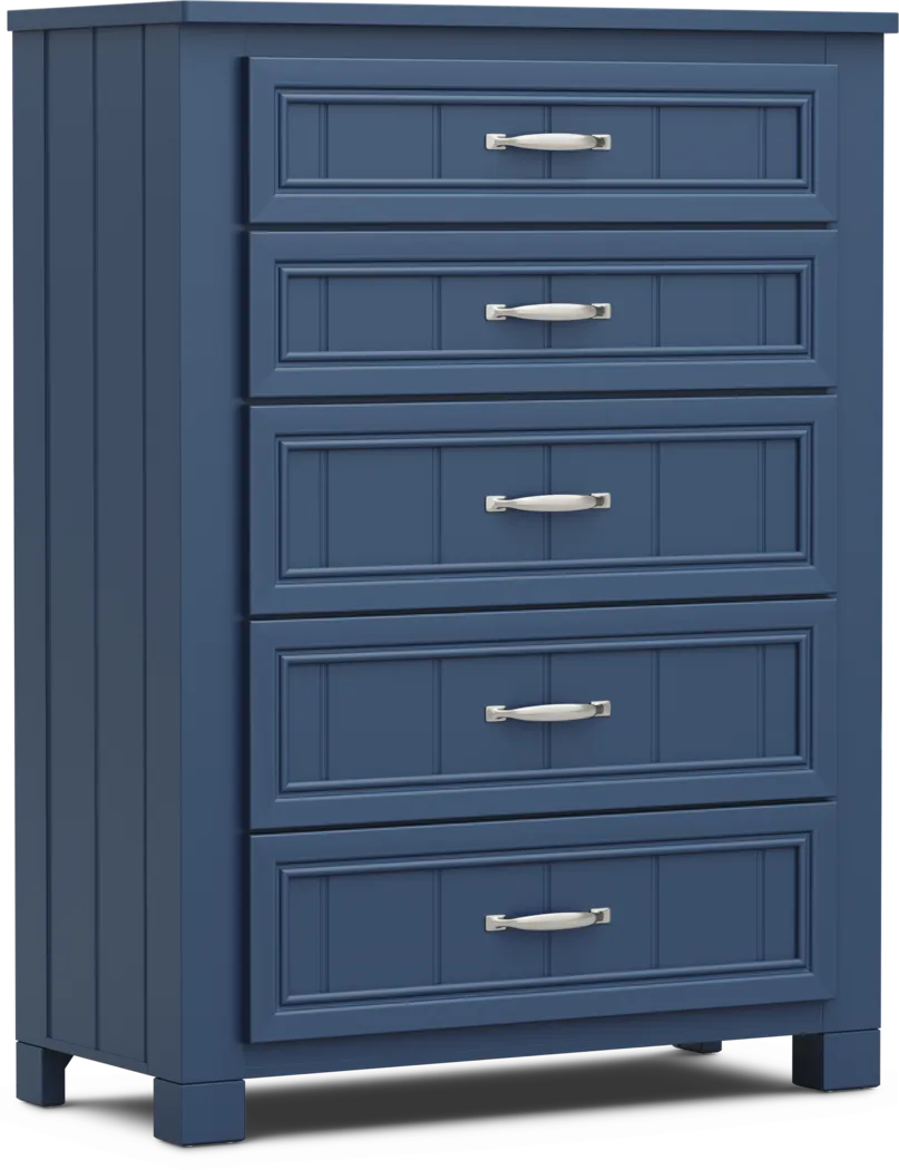 Kids Cottage Colors 2.0 Navy 5-Drawer Chest - Thumbnail - Image 2