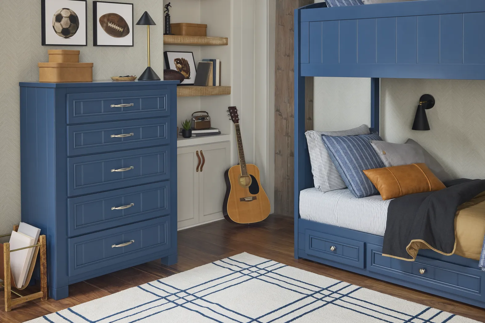Kids Cottage Colors 2.0 Navy 5-Drawer Chest - Thumbnail - Image 4