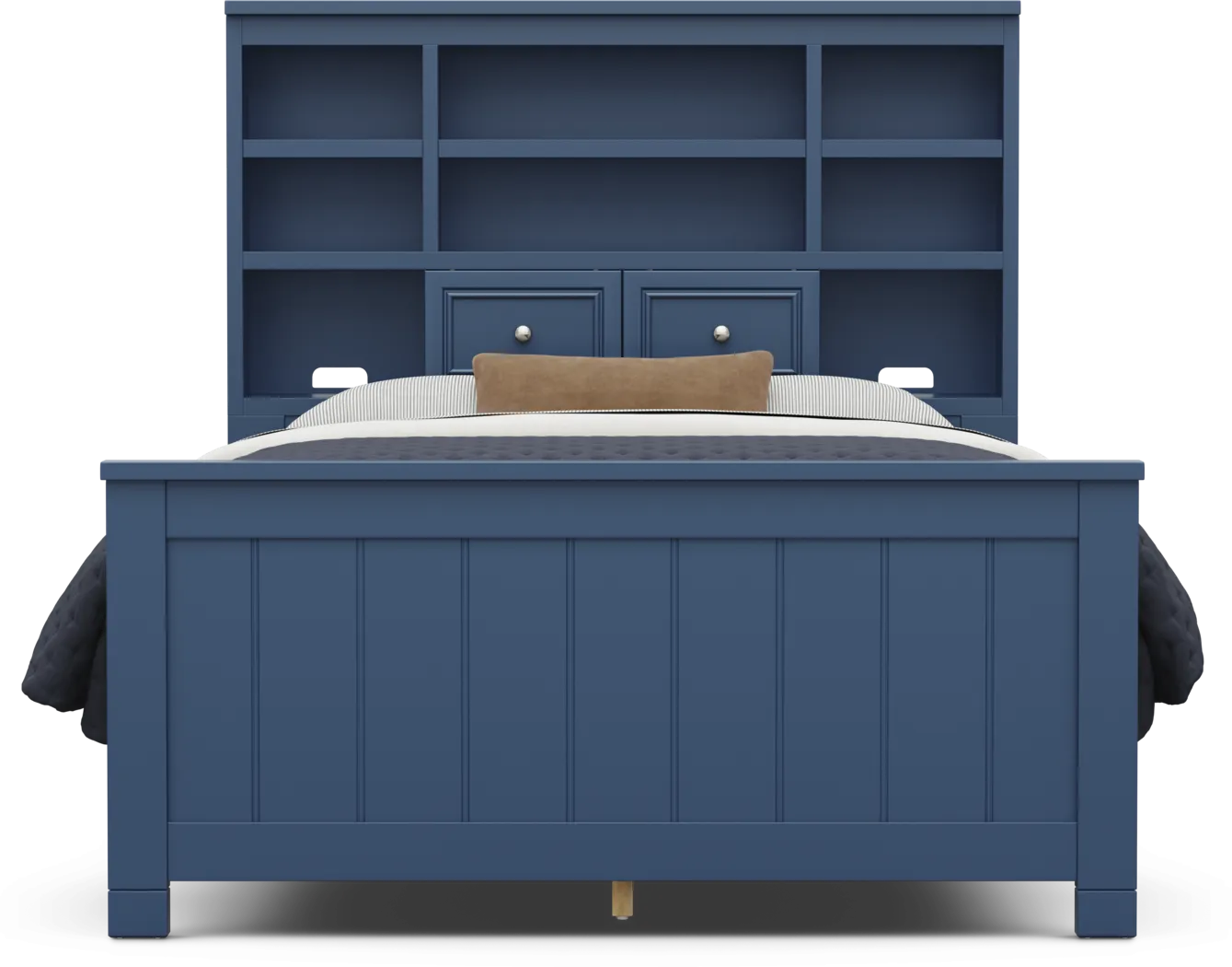 Kids Cottage Colors 2.0 Navy Full Bookcase Bed - Thumbnail - Image 3