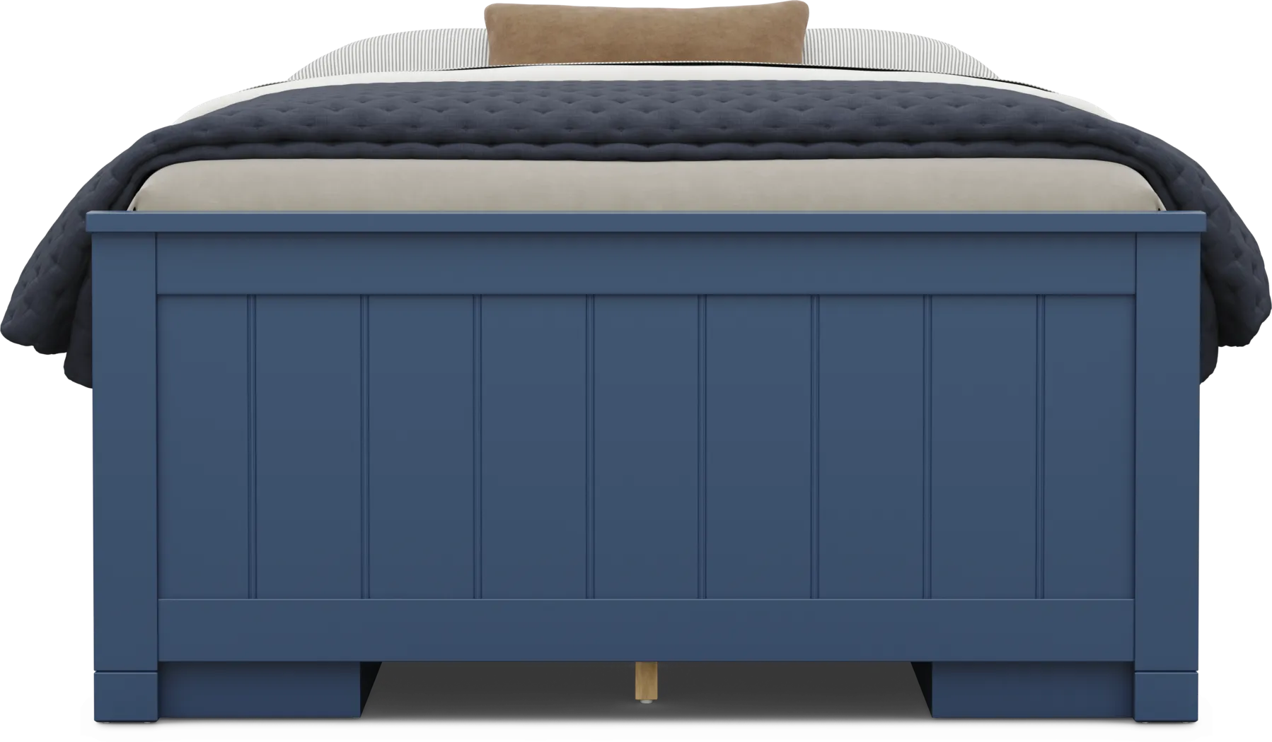 Kids Cottage Colors 2.0 Navy Full Low Profile Bed with 2 Storage Side Rails - Thumbnail - Image 2