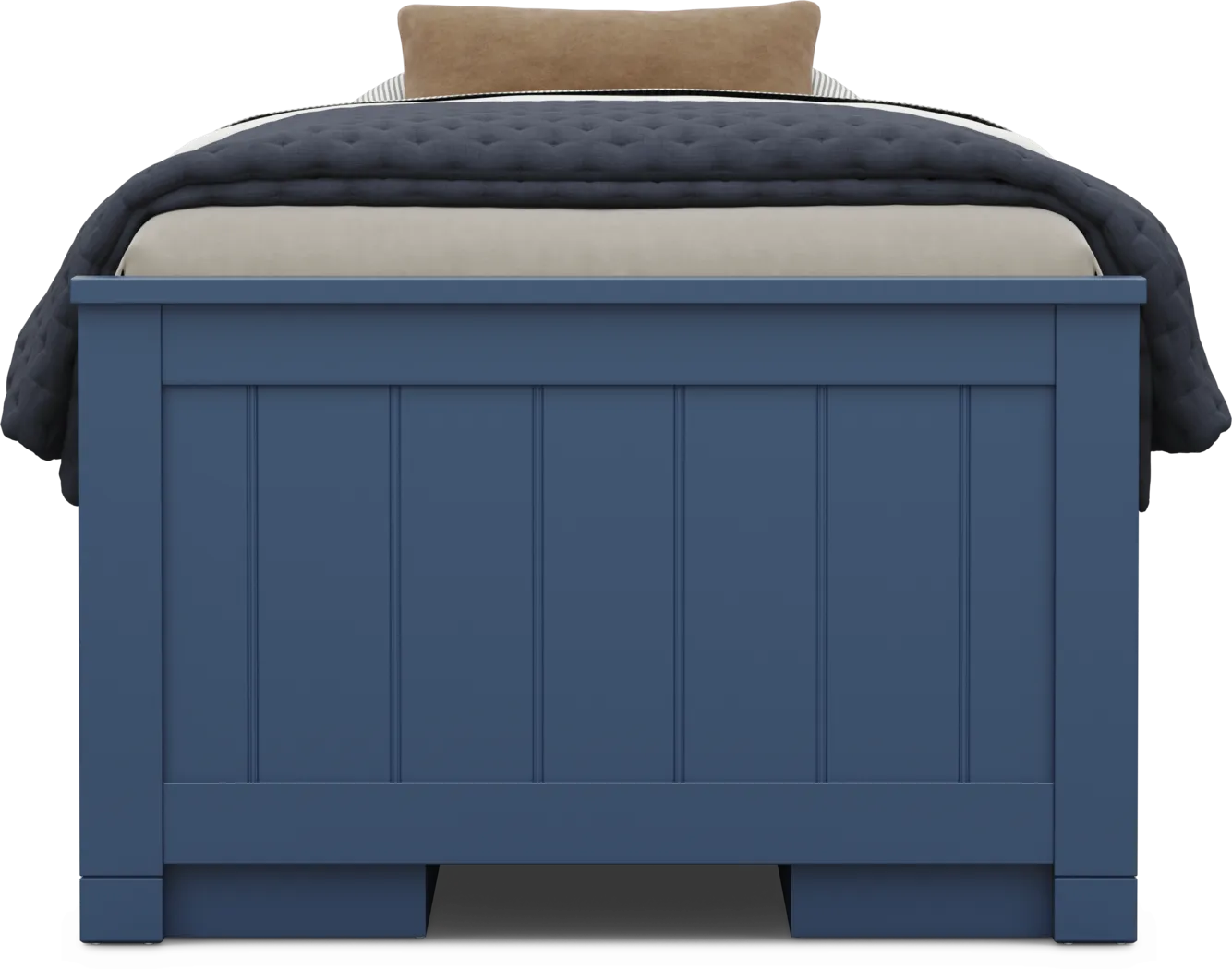 Kids Cottage Colors 2.0 Navy Twin Low Profile Bed with 2 Storage Side Rails - Thumbnail - Image 2