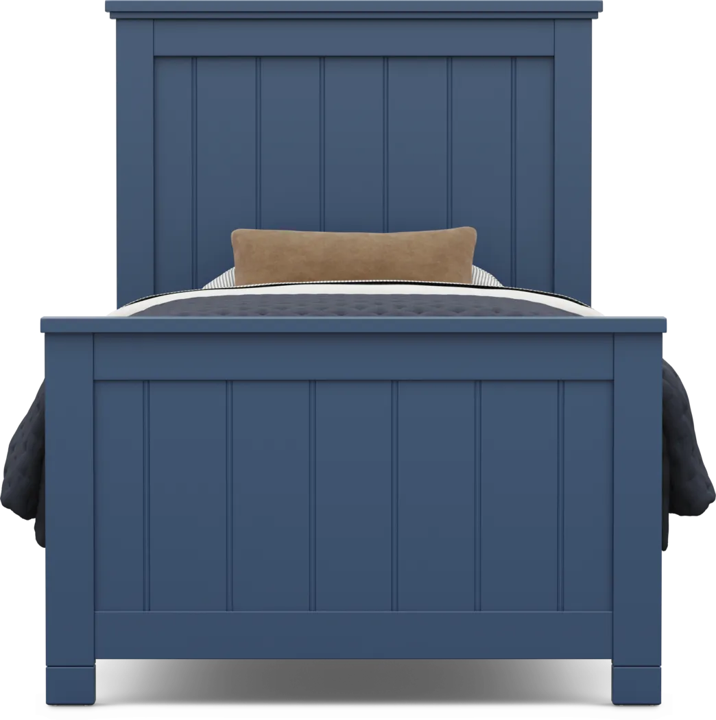 Kids Cottage Colors 2.0 Navy Twin Panel Bed - Thumbnail - Image 3