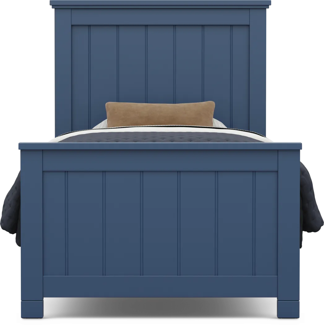 Kids Cottage Colors 2.0 Navy Twin XL Panel Bed - Thumbnail - Image 2