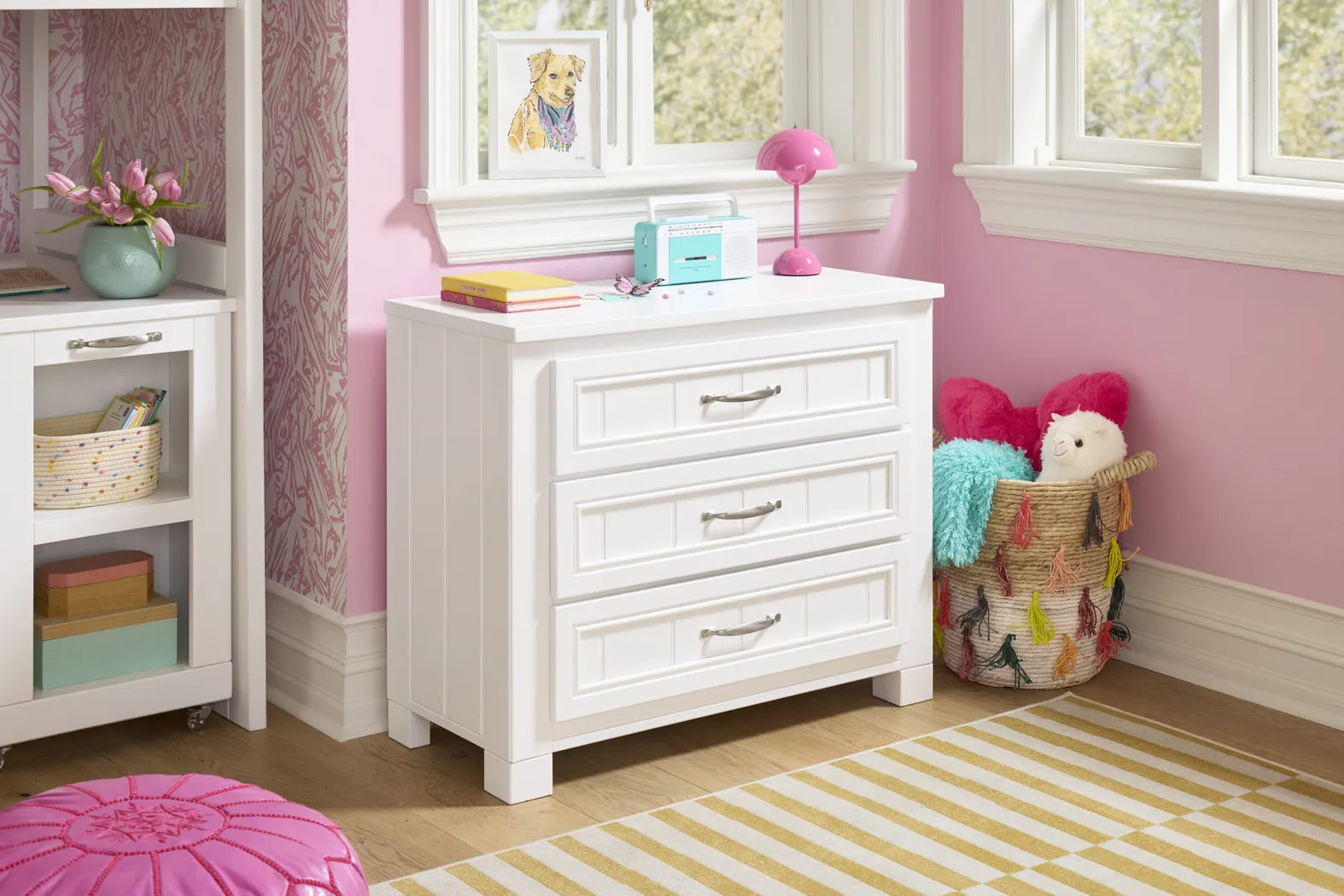 Kids Cottage Colors 2.0 White 3-Drawer Chest - Thumbnail - Image 3