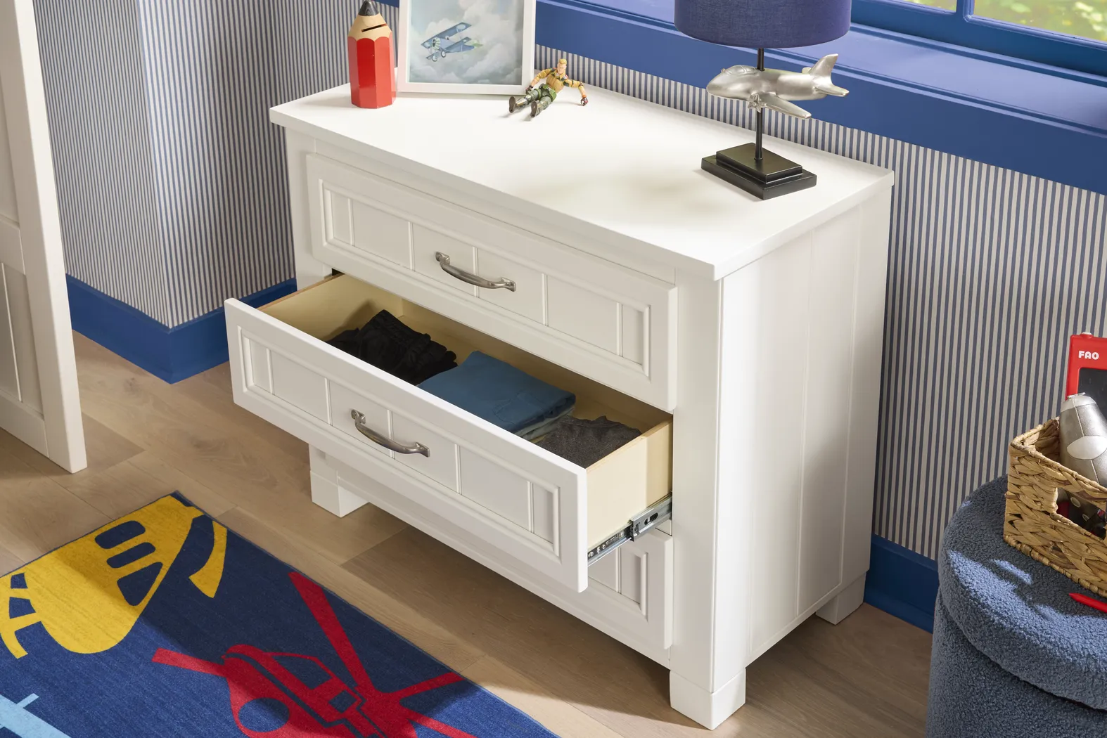 Kids Cottage Colors 2.0 White 3-Drawer Chest - Thumbnail - Image 4