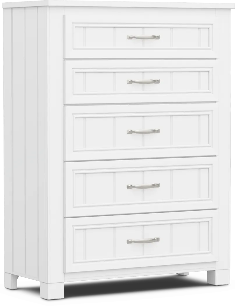 Kids Cottage Colors 2.0 White 5-Drawer Chest - Thumbnail - Image 2