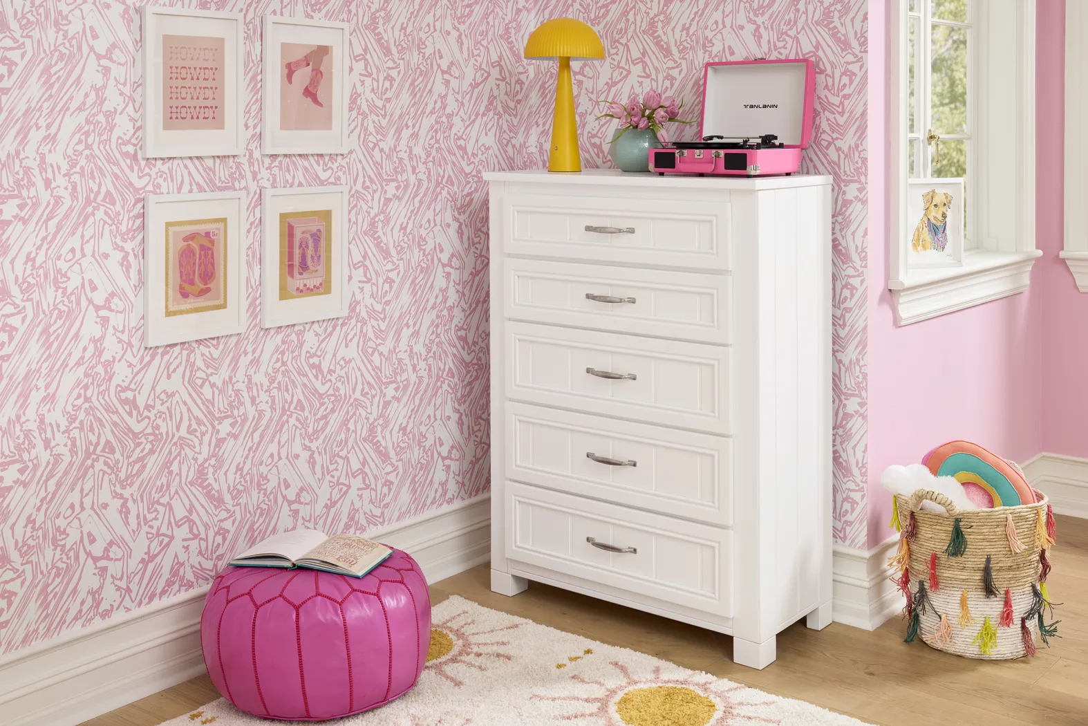 Kids Cottage Colors 2.0 White 5-Drawer Chest - Thumbnail - Image 4