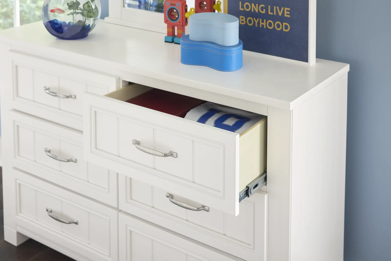 Kids Cottage Colors 2.0 White Full Bookcase Bedroom - Thumbnail - Image 5