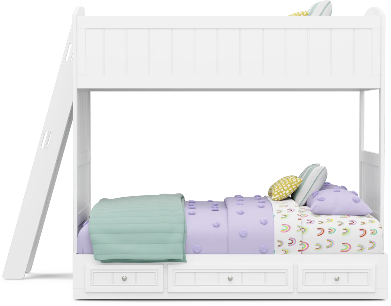 Kids Cottage Colors 2.0 White Twin/Full Loft - Thumbnail - Image 2