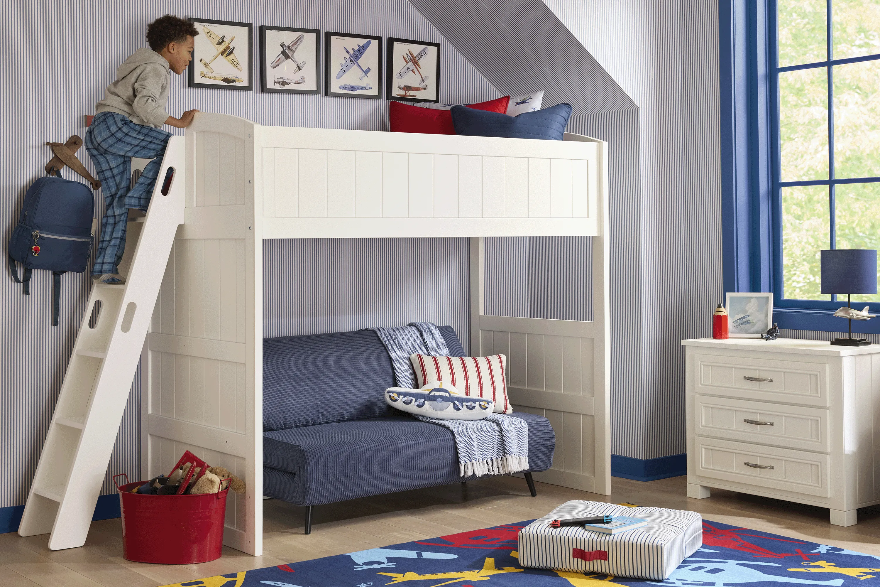 Kids Cottage Colors 2.0 White Twin Loft - Thumbnail - Image 3
