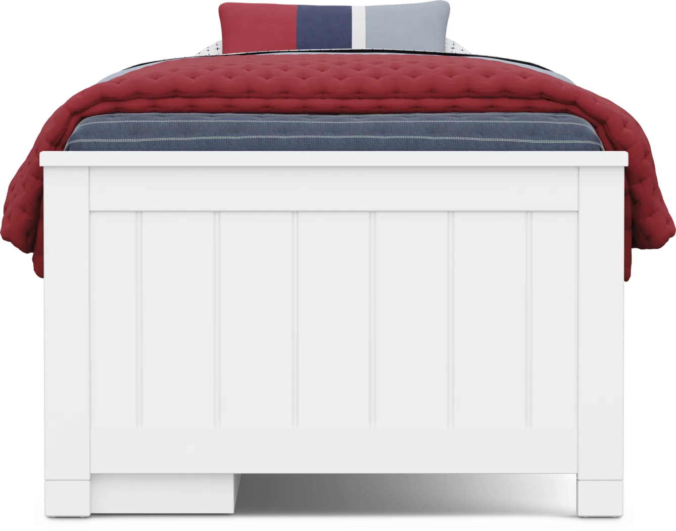 Kids Cottage Colors 2.0 White Twin Low Profile Bed with Storage Side Rail - Thumbnail - Image 2