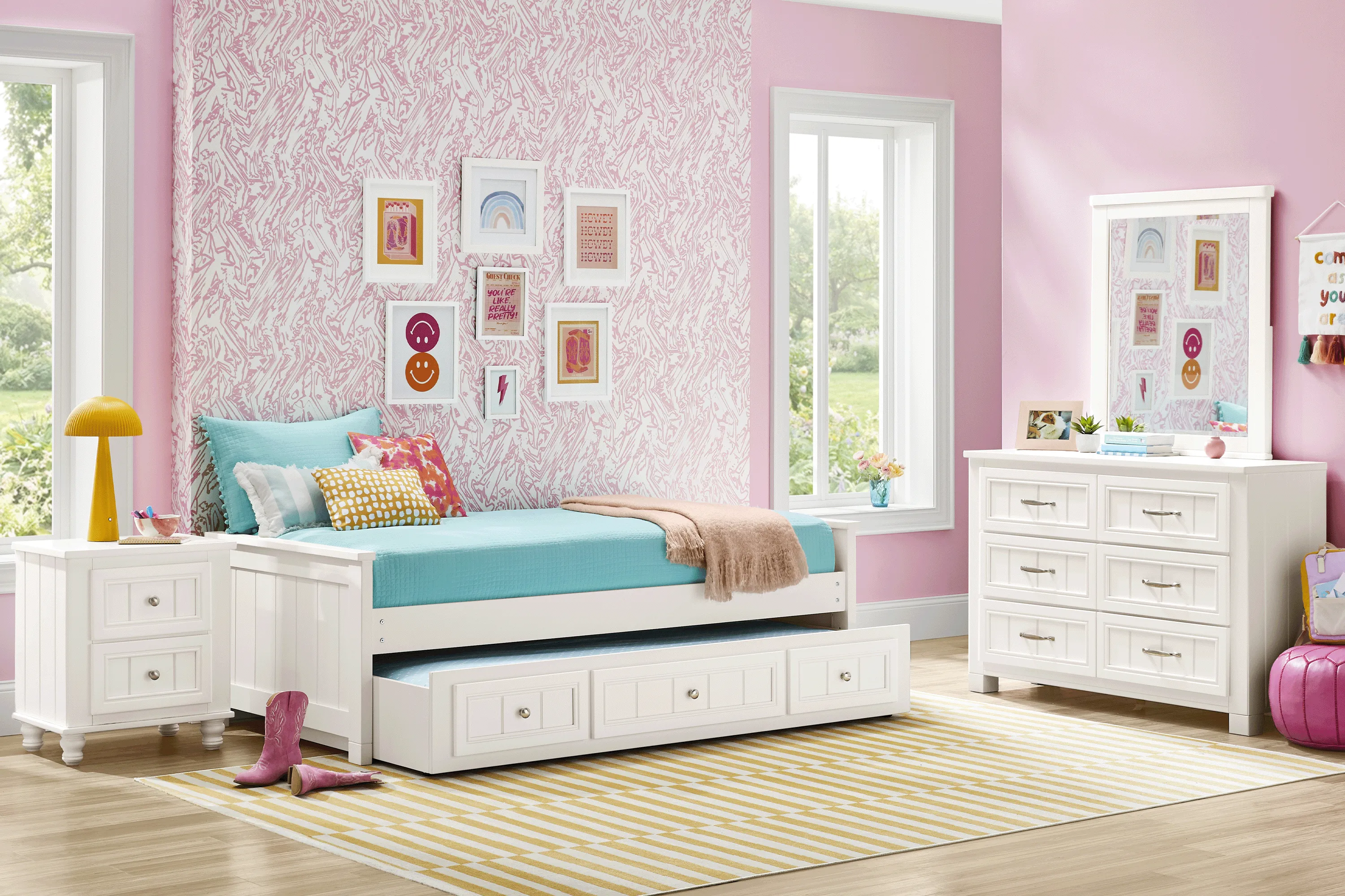 Kids Cottage Colors 2.0 White Mirror - Image 2
