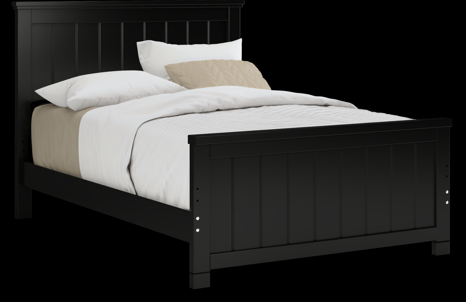 Kids Cottage Colors Black Full Panel Bed - Thumbnail - Image 1