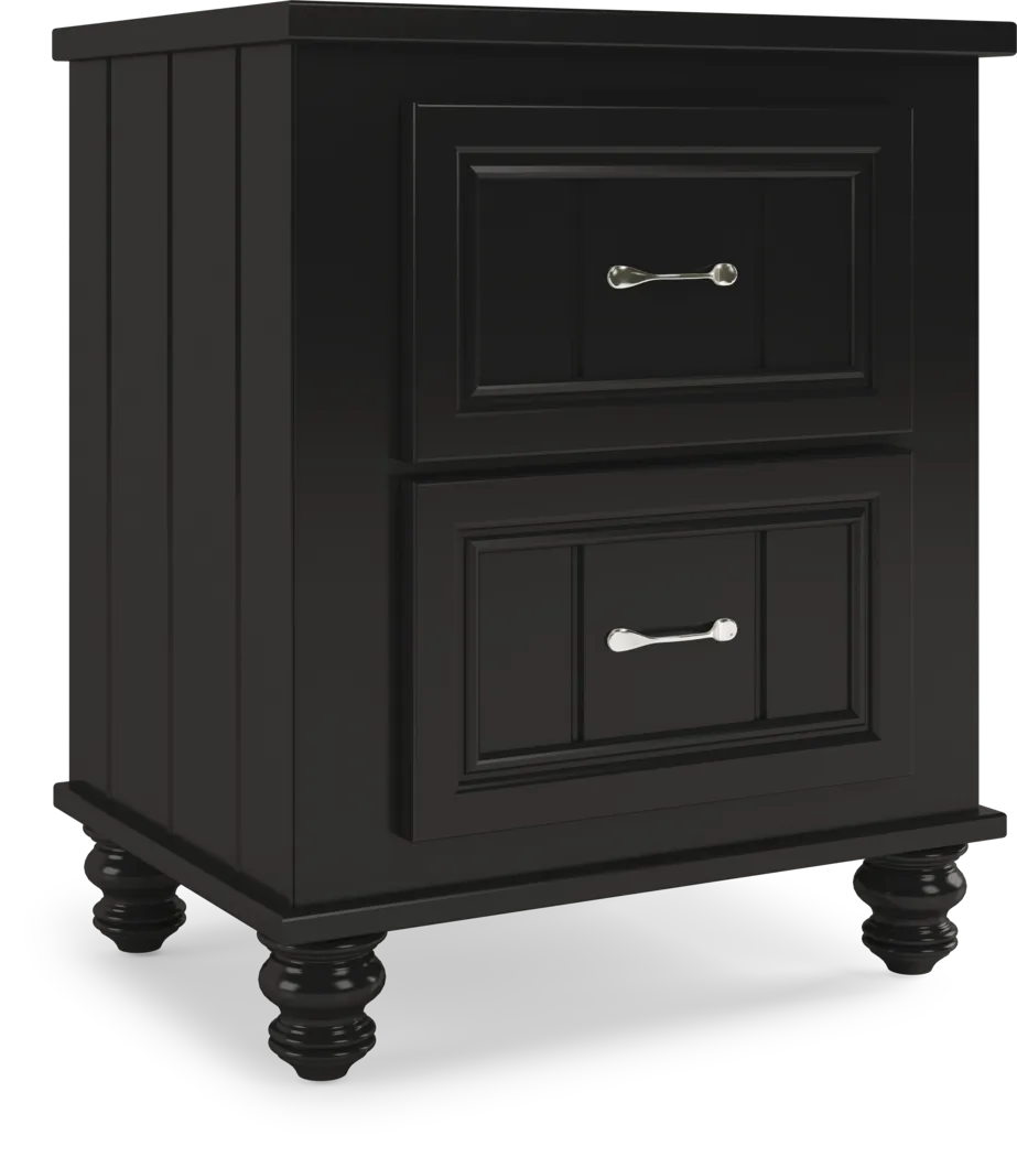 Kids Sugar Hollow Black Full Panel Bedroom with Cottage Colors Chest and Nightstand - Thumbnail - Image 6