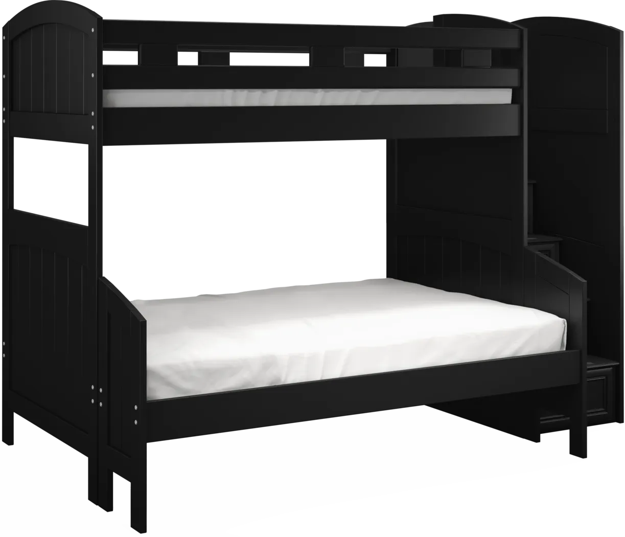 Kids Cottage Colors Black Twin/Full Step Bunk - Thumbnail - Image 1