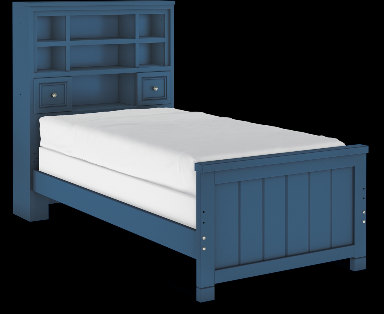 Kids Cottage Colors Navy Twin Bookcase Bed - Thumbnail - Image 3