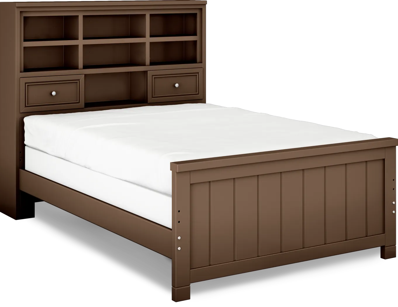 Kids Cottage Colors Chocolate 3 Pc Full Bookcase Bed - Thumbnail - Image 3