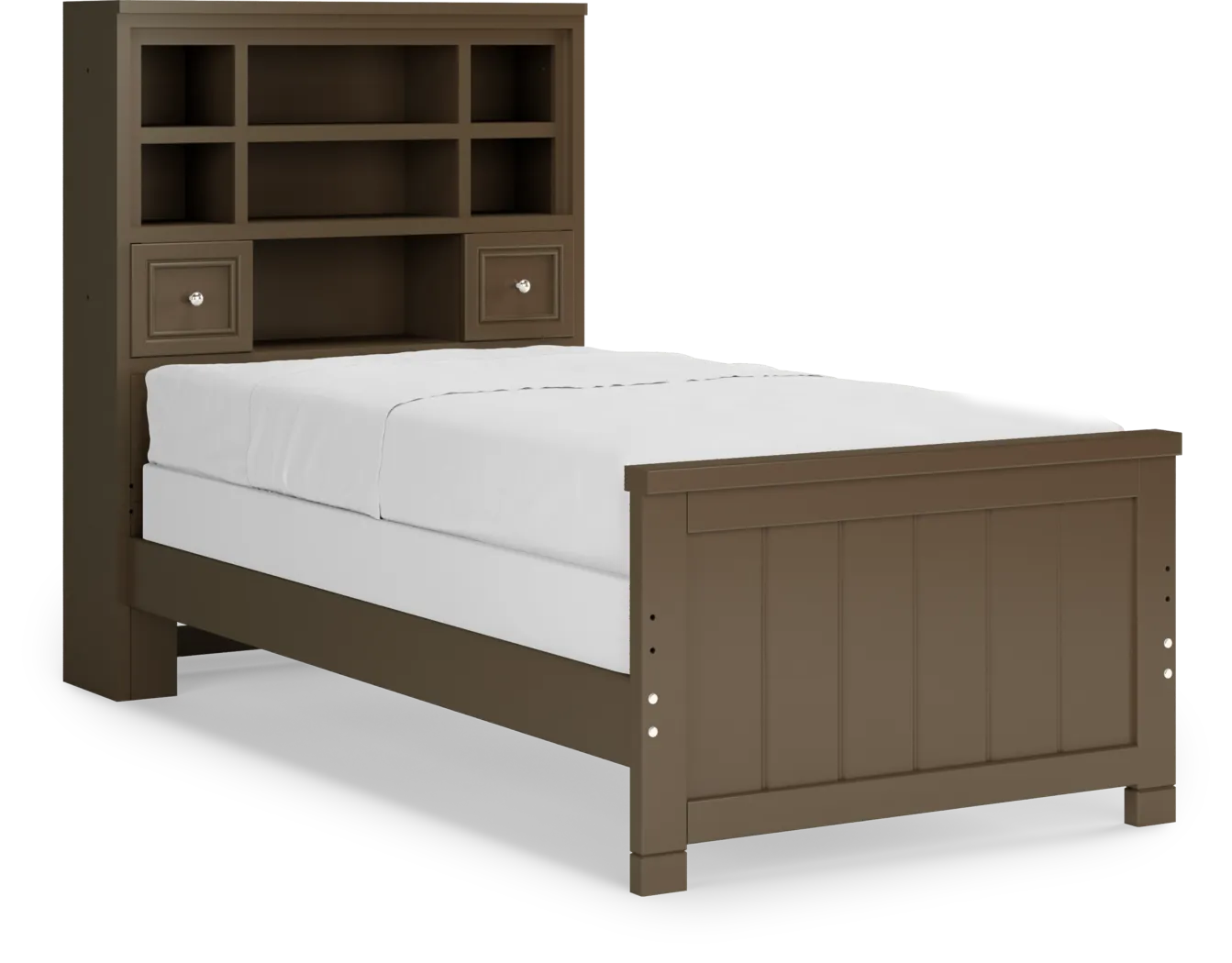 Kids Cottage Colors Chocolate 5 Pc Twin Bookcase Bedroom - Thumbnail - Image 3
