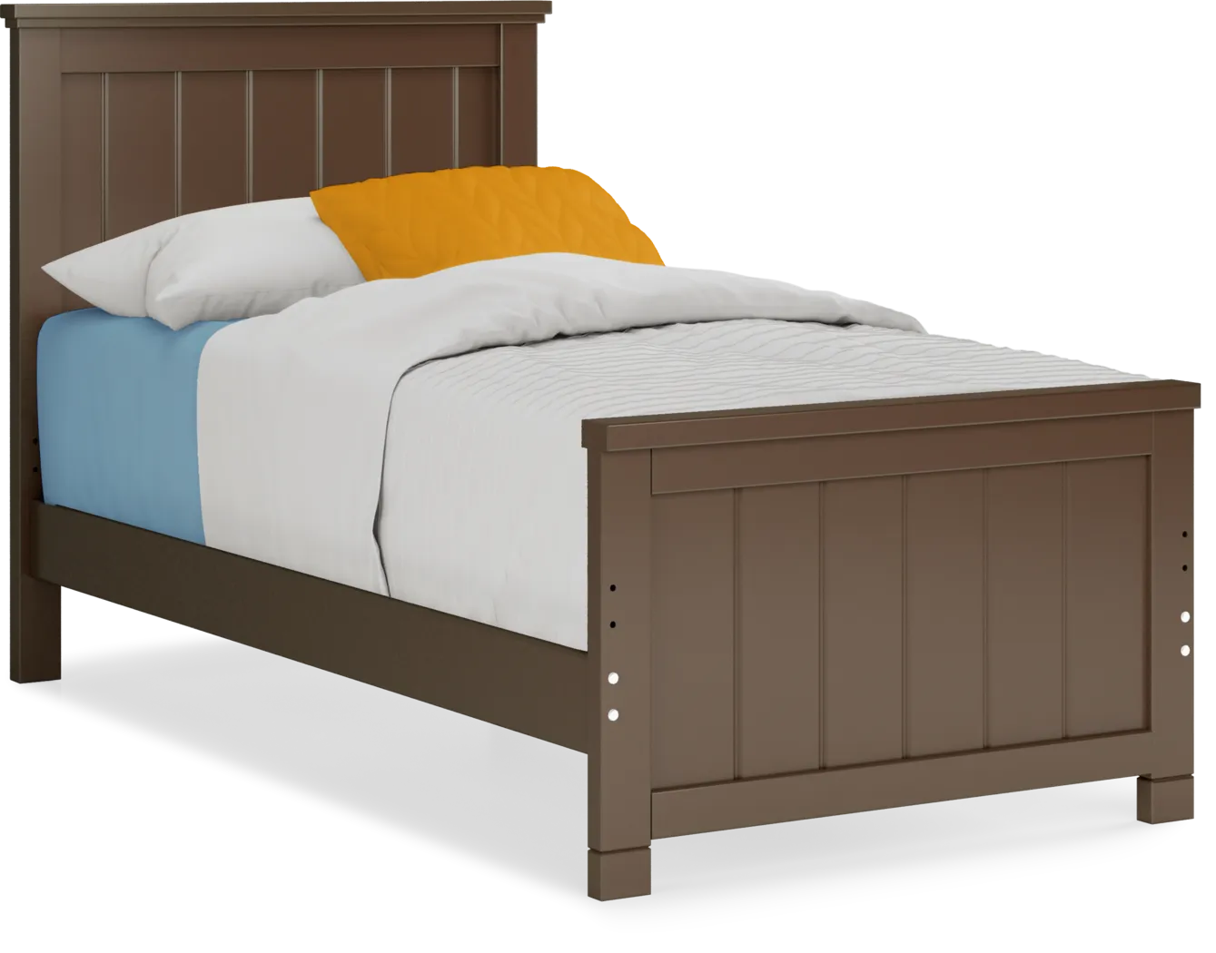 Kids Cottage Colors Chocolate 5 Pc Twin Panel Bedroom - Thumbnail - Image 2