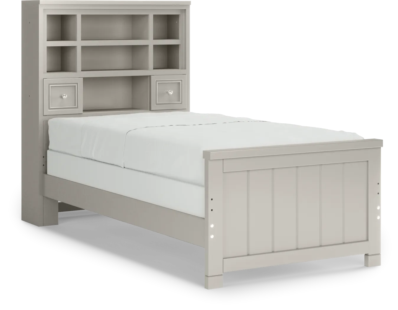 Kids Cottage Colors Gray Twin Bookcase Bed - Thumbnail - Image 3