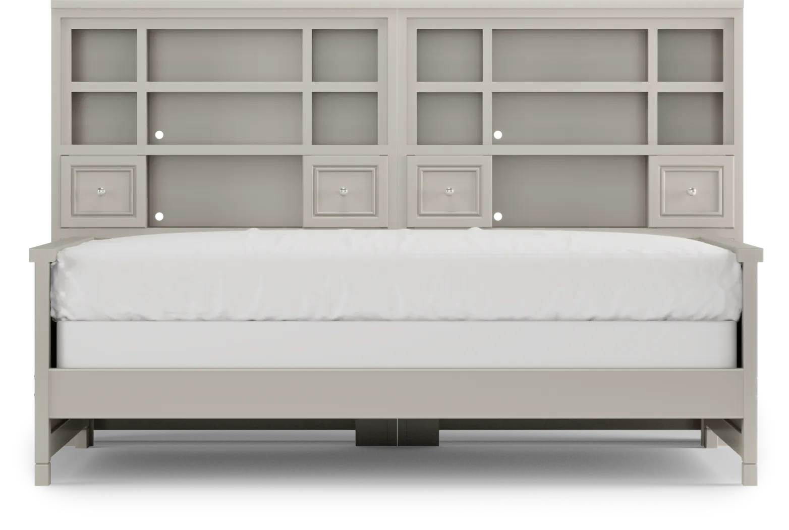 Kids Cottage Colors Gray Full Bookcase Wall Bed - Thumbnail - Image 2