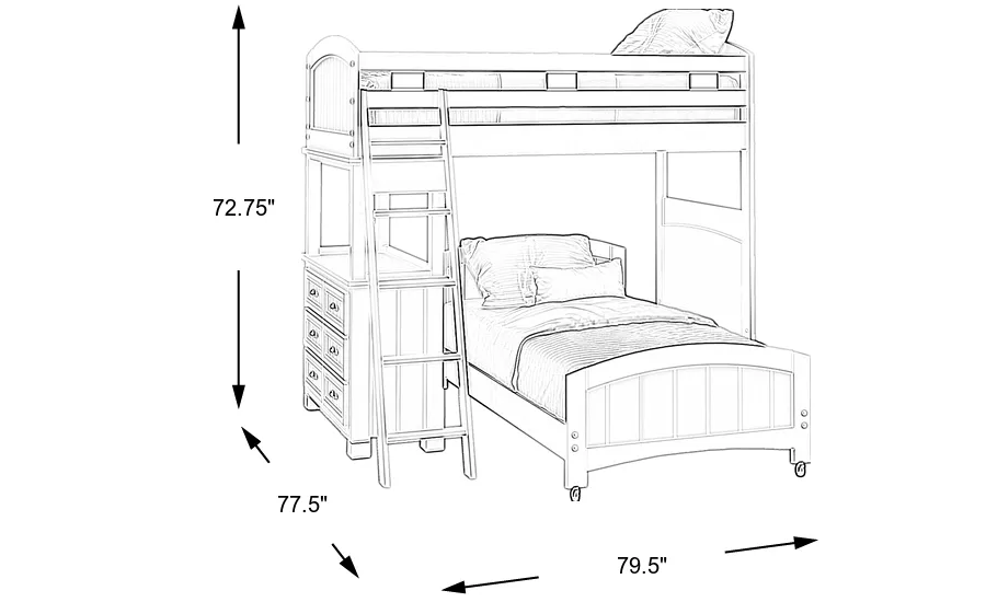 Dimension Image. Please refer to the Dimension Tab on this page for dimension details.