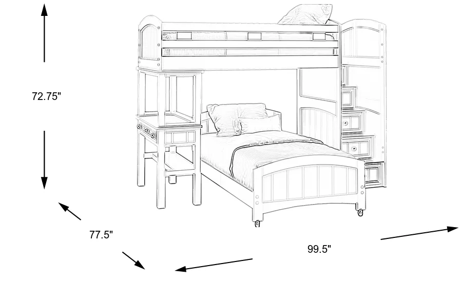 Dimension Image. Please refer to the Dimension Tab on this page for dimension details.