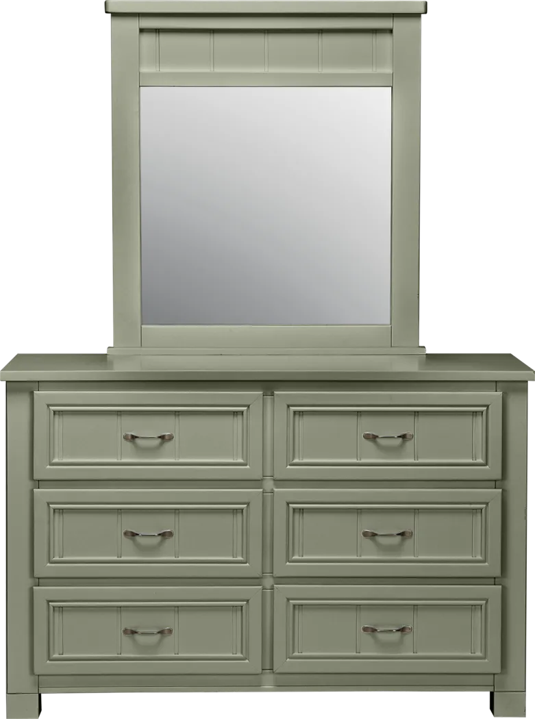 Kids Cottage Colors Green Dresser & Mirror Set - Thumbnail - Image 1