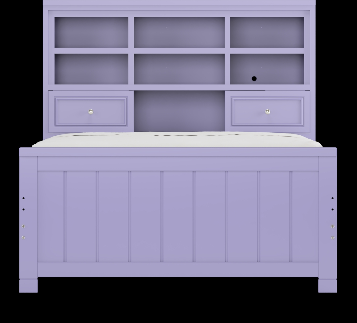 Kids Cottage Colors Lavender Full Bookcase Bedroom - Thumbnail - Image 4