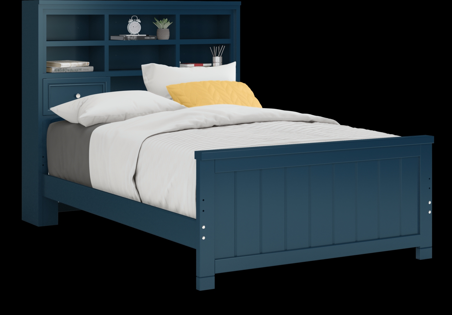 Kids Cottage Colors Navy Full Bookcase Bed - Thumbnail - Image 1