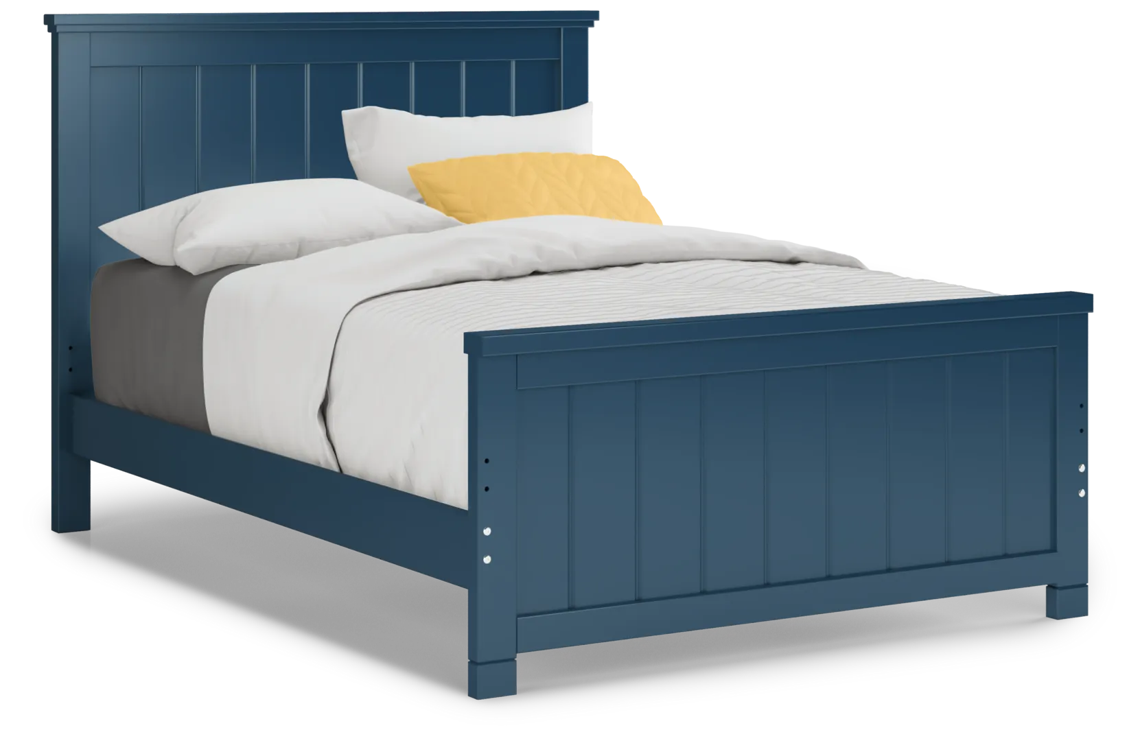 navy 3 pc full panel bed