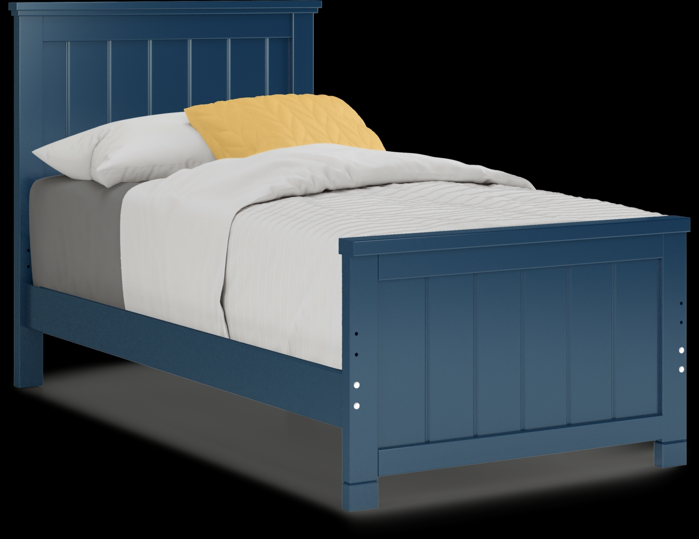 Kids Cottage Colors Navy Twin Panel Bed - Thumbnail - Image 1