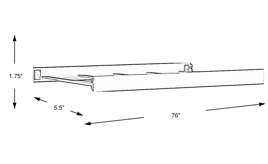 Dimension Image. Please refer to the Dimension Tab on this page for dimension details.