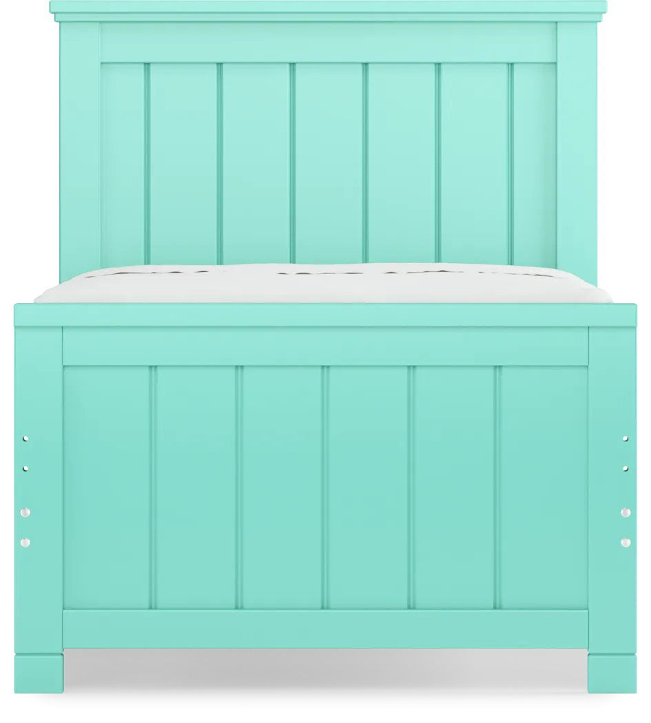 Kids Cottage Colors Turquoise 5 Pc Twin Panel Bedroom - Thumbnail - Image 4