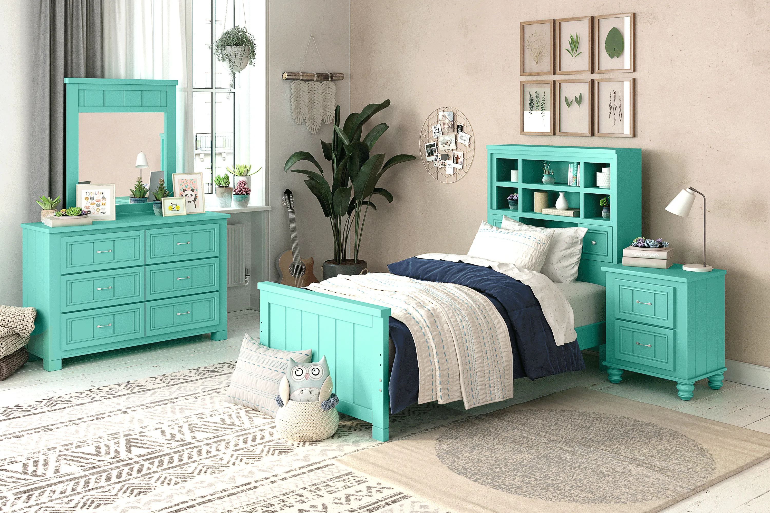 Kids Cottage Colors Turquoise Dresser - Thumbnail - Image 2