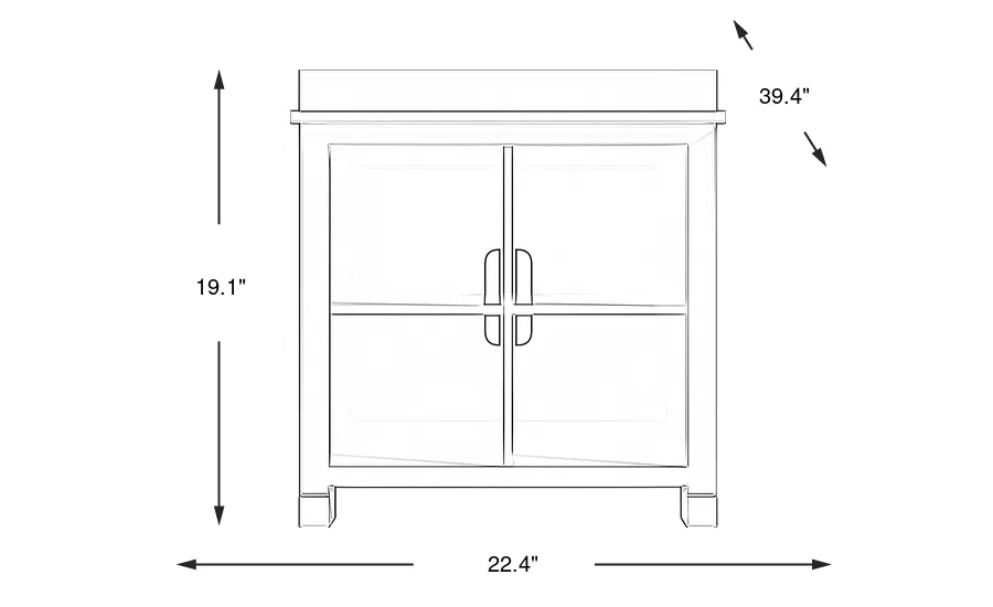 Dimension Image. Please refer to the Dimension Tab on this page for dimension details.