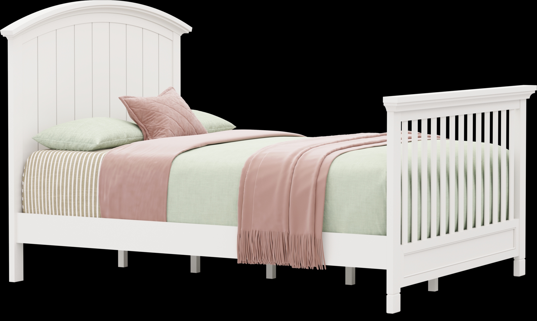 Kids Cottage Colors White Nursery with Toddler Rail - Thumbnail - Image 10