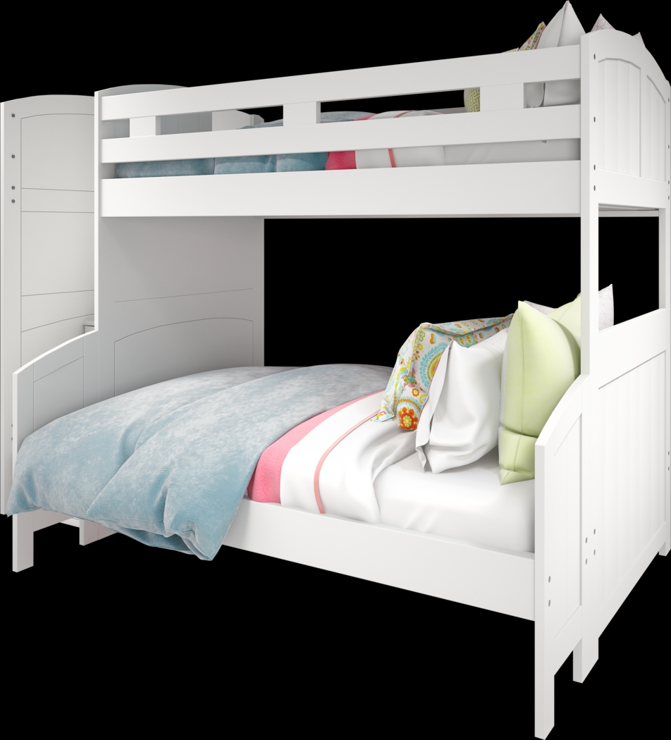 Kids Cottage Colors White Twin/Full Step Bunk - Thumbnail - Image 4