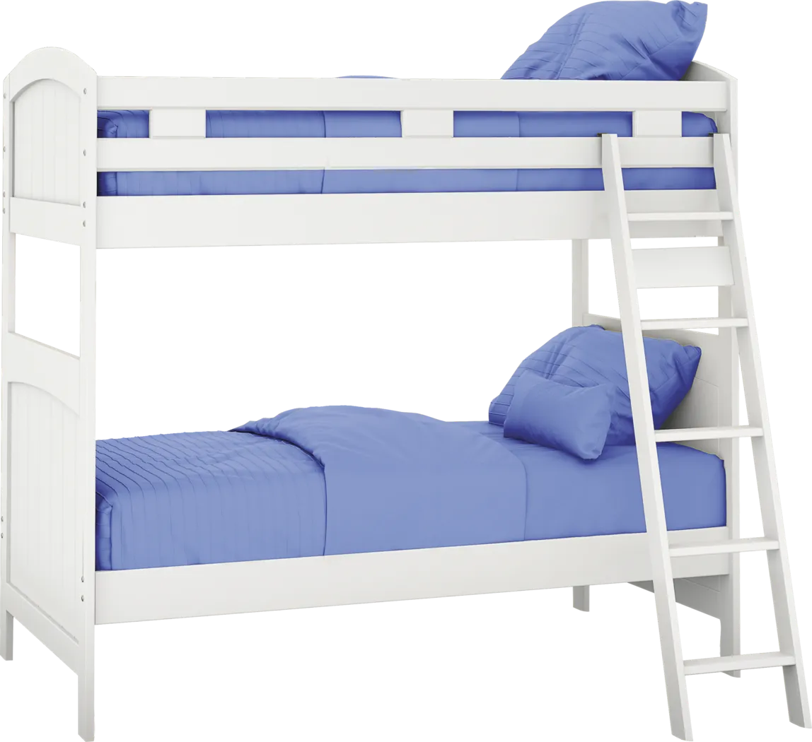 Kids Cottage Colors White Twin/Twin Bunk Bed - Thumbnail - Image 1