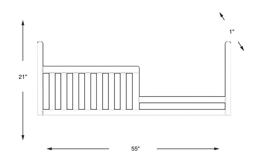Dimension Image. Please refer to the Dimension Tab on this page for dimension details.