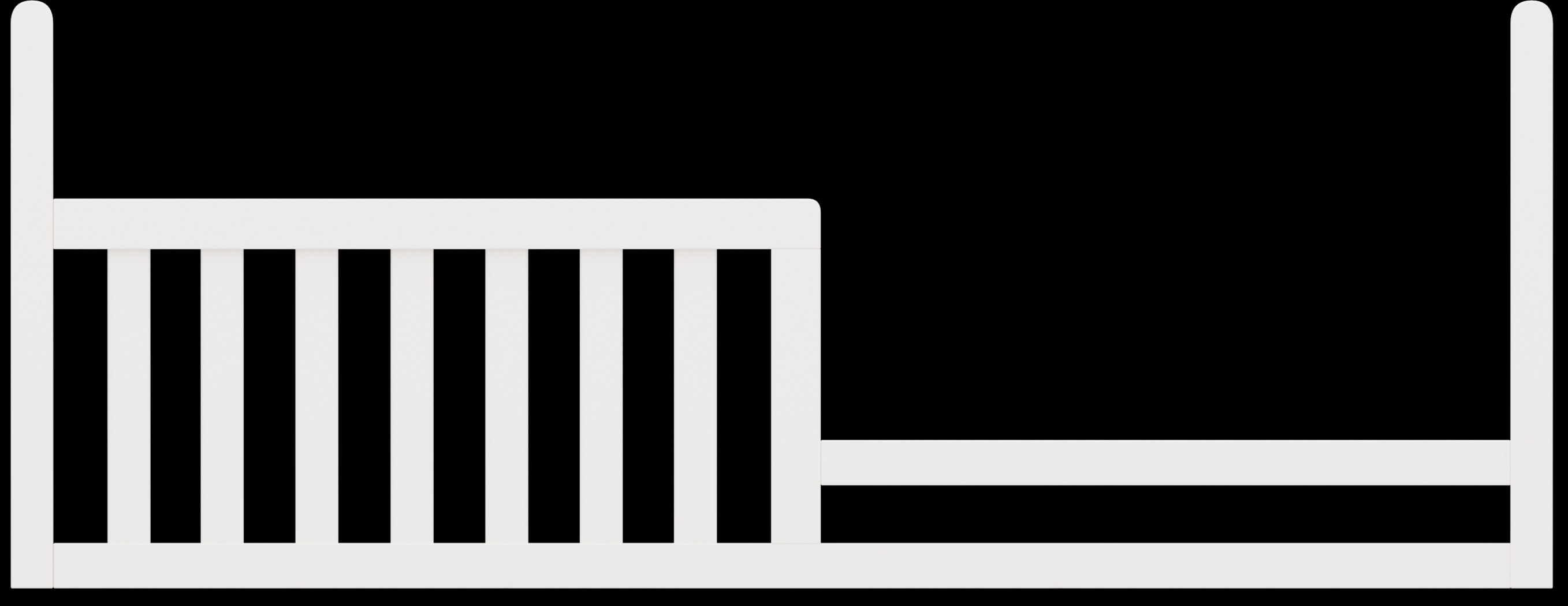 Kids Cottage Colors White Nursery with Toddler Rail - Thumbnail - Image 14