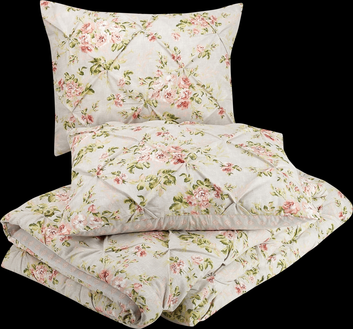 Kids Cottage Roses Gray 2 Pc Twin Comforter Set - Thumbnail - Image 5
