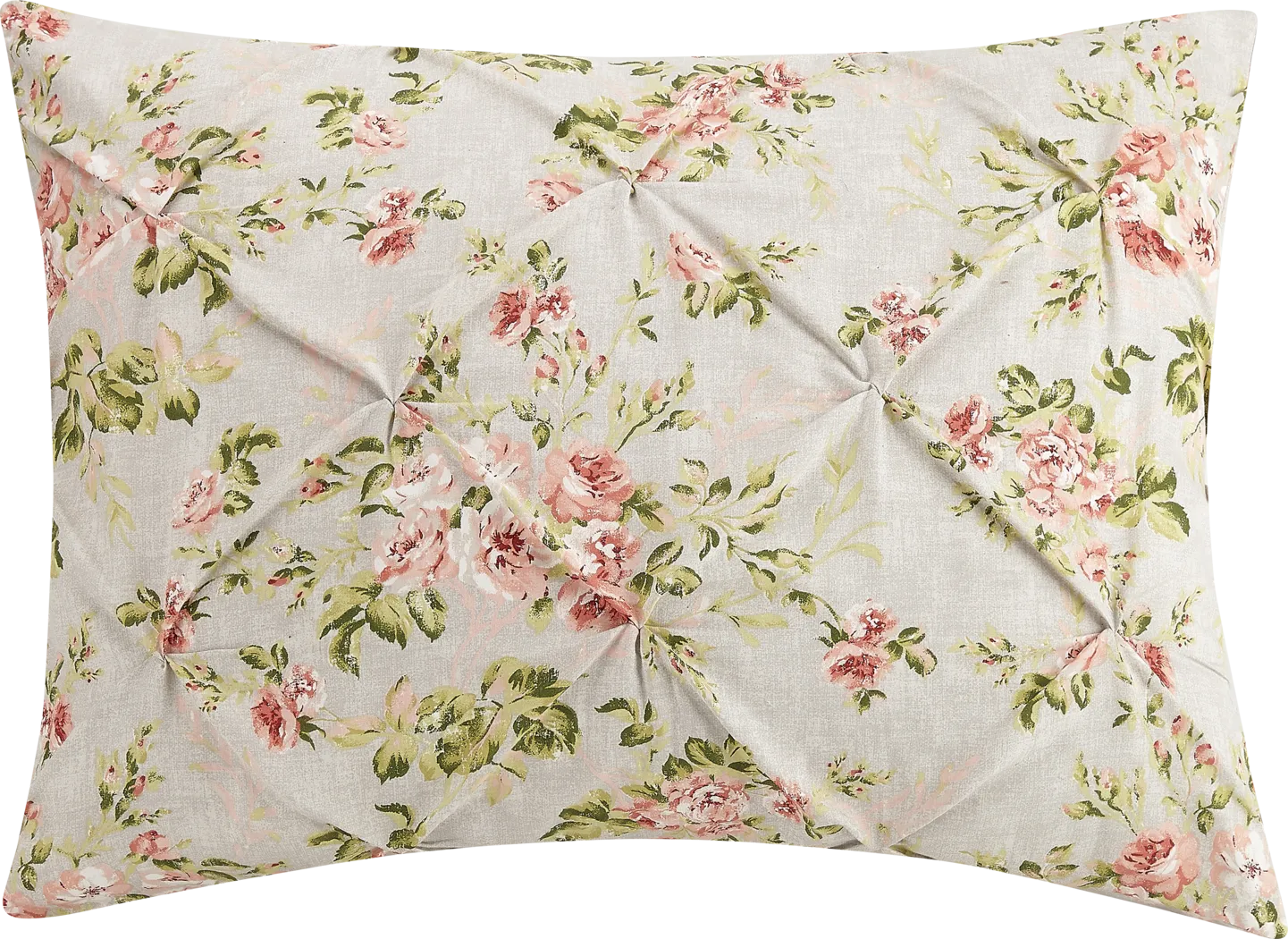 Kids Cottage Roses Gray 3 Pc Full/Queen Comforter Set - Thumbnail - Image 4