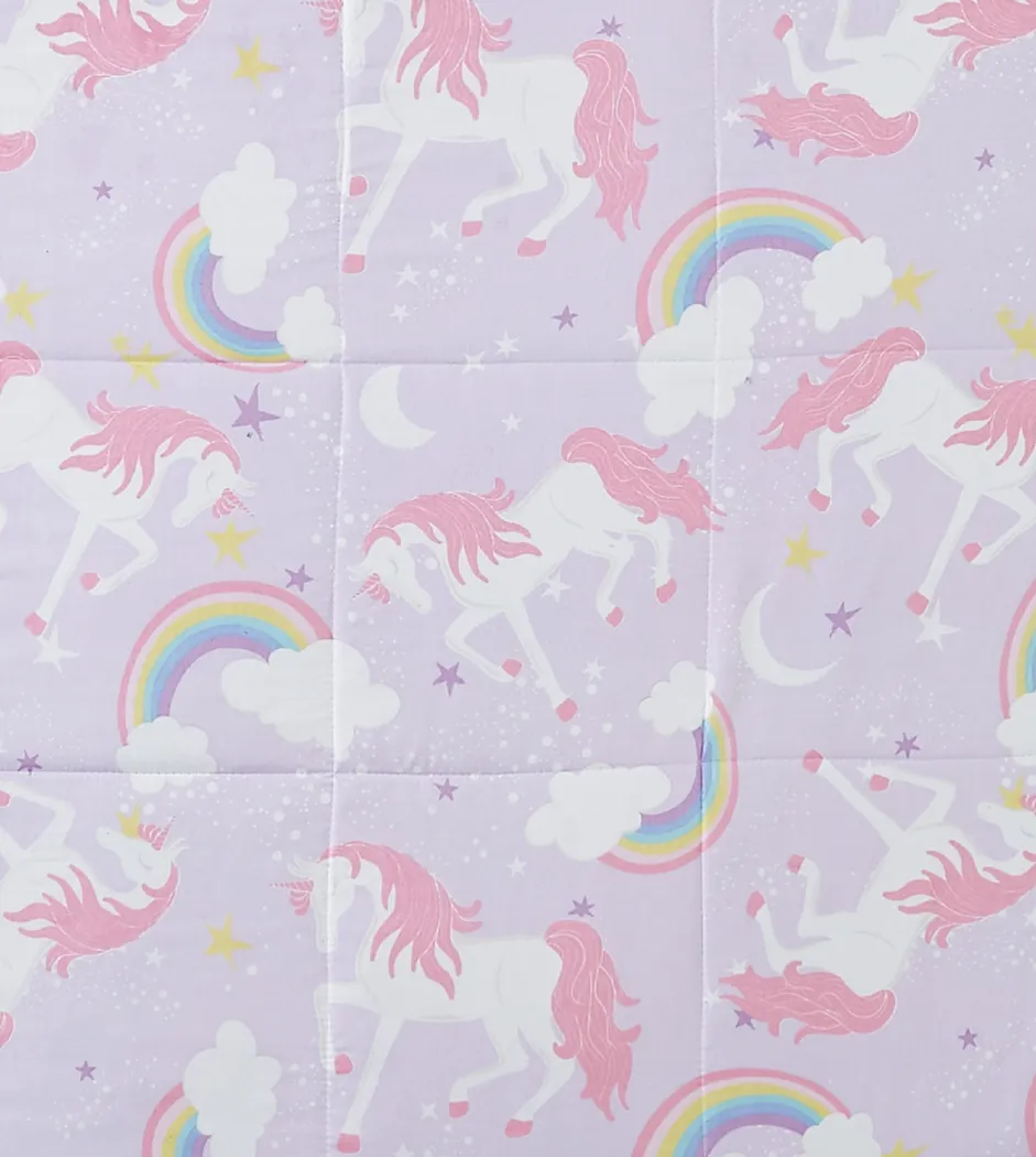 Kids Cotton Candy Unicorn Purple Full Comforter Set - Thumbnail - Image 4