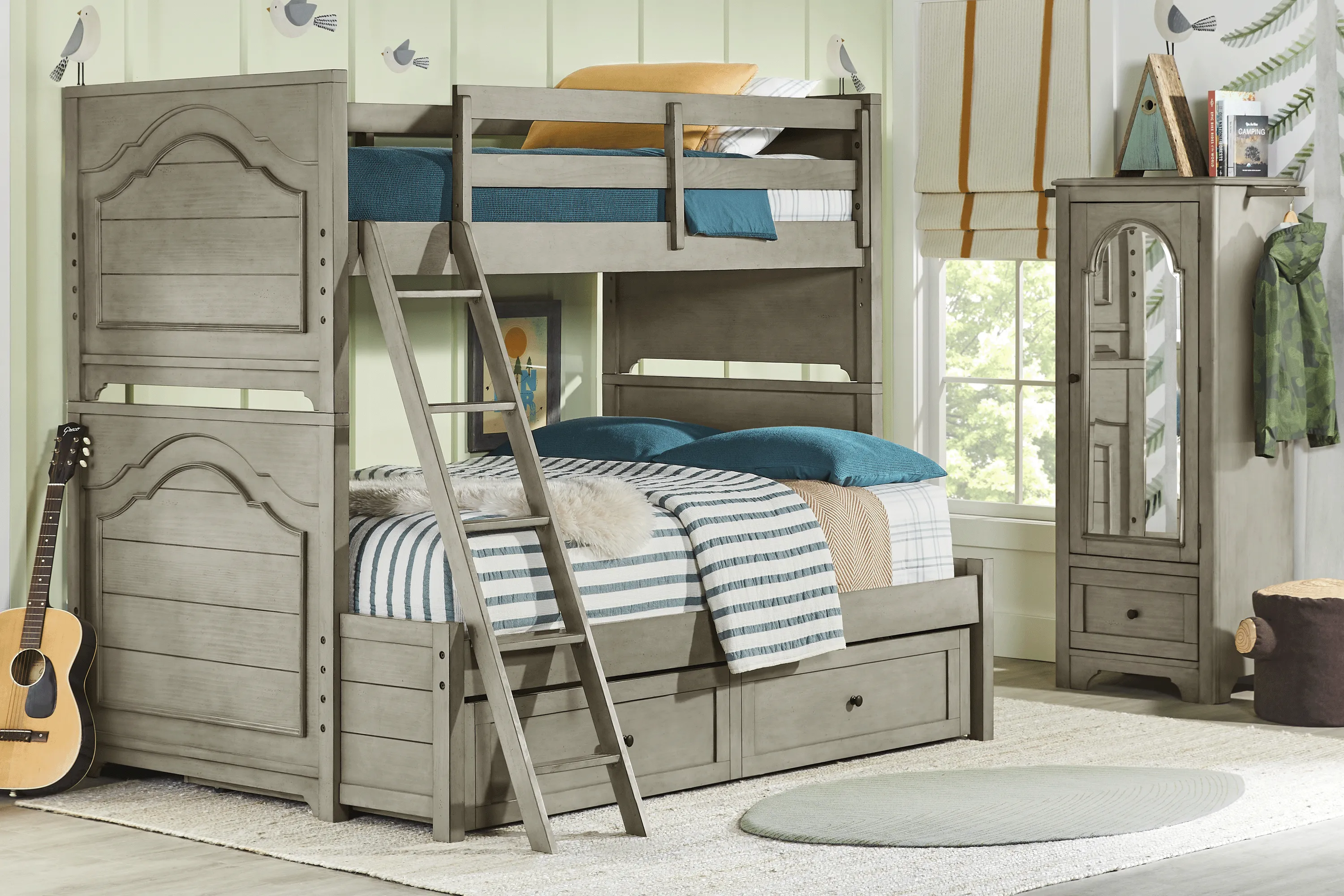 Kids Country Hollow Fawn 4 Pc Twin/Full Bunk Bed - Thumbnail - Image 2