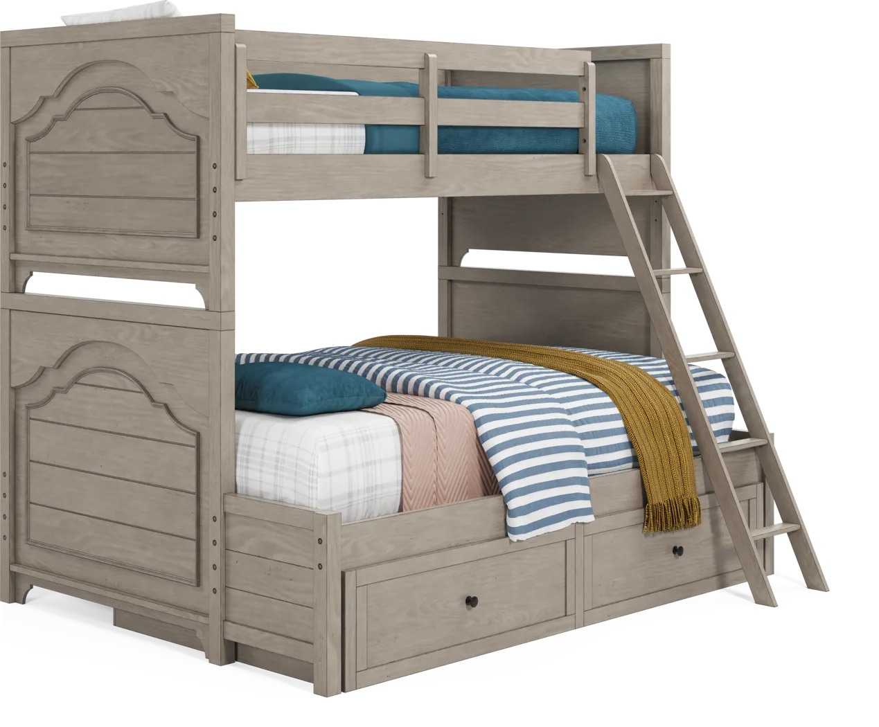Kids Country Hollow Fawn 4 Pc Twin/Full Bunk Bed - Thumbnail - Image 1