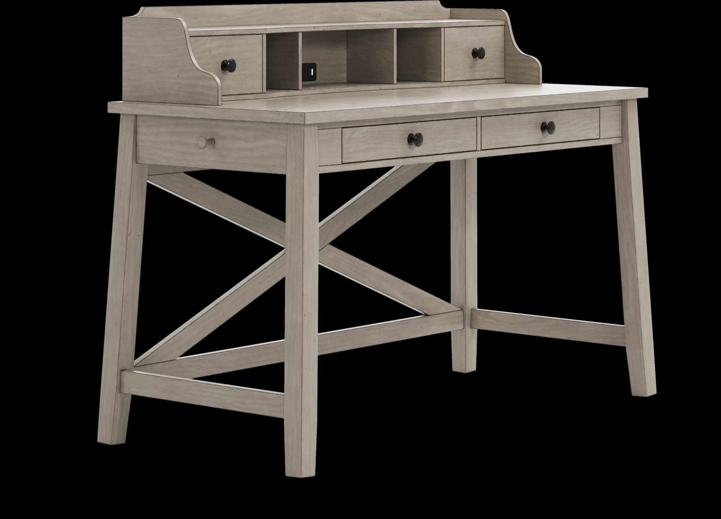 Kids Country Hollow Fawn Desk with Hutch - Thumbnail - Image 2