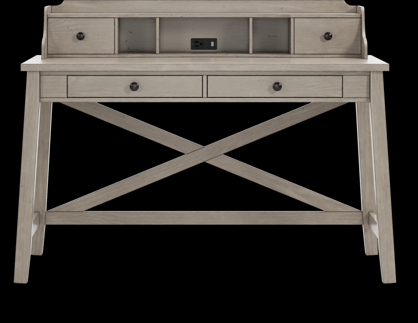 Kids Country Hollow Fawn Desk with Hutch - Thumbnail - Image 1