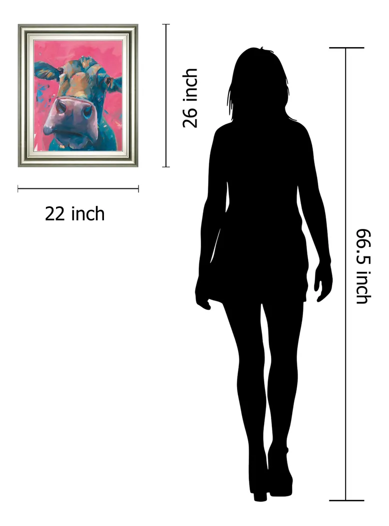 Kids Cow Selfie Pink Artwork - Thumbnail - Image 4