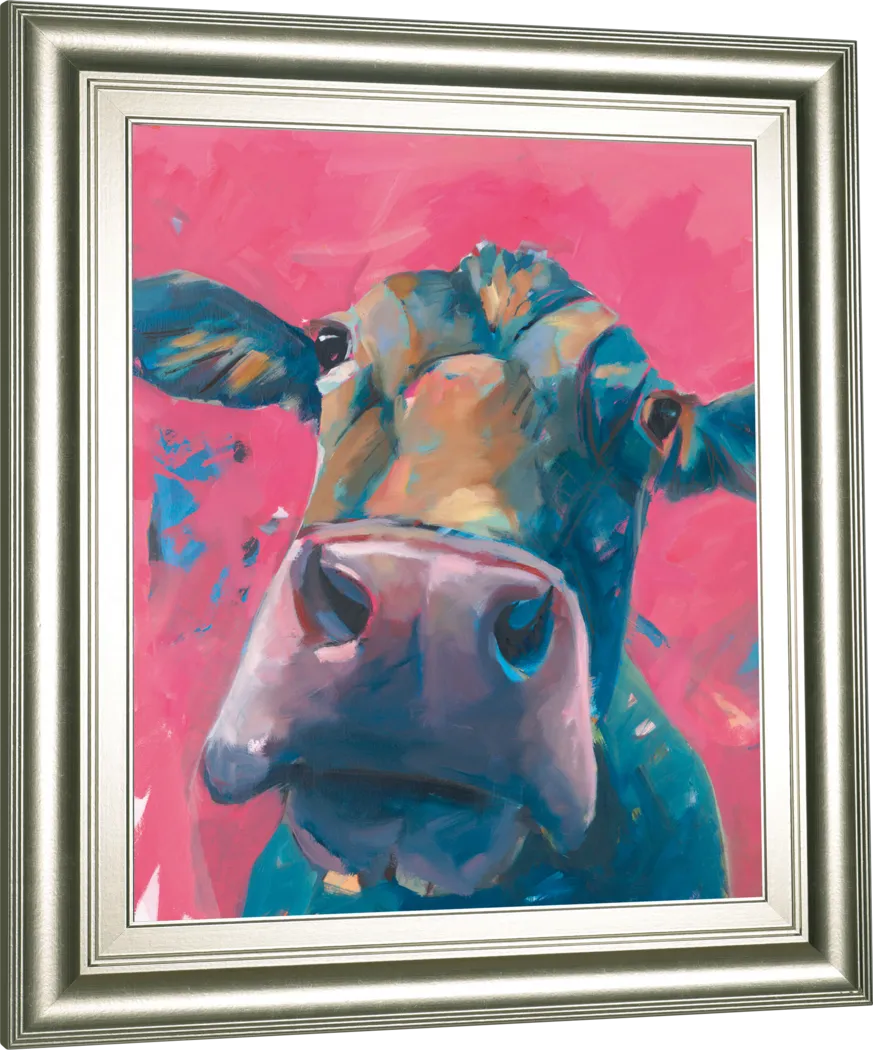Kids Cow Selfie Pink Artwork - Thumbnail - Image 1